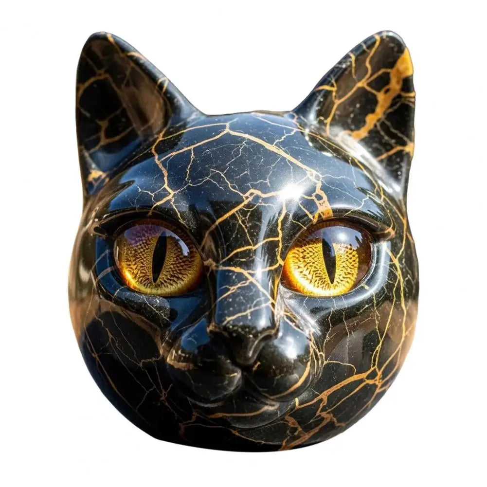 Elegant Black Cat Sculpture