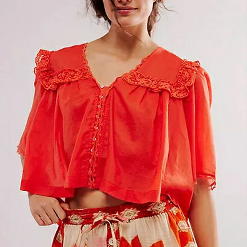 Blouse with Marais Ruffles