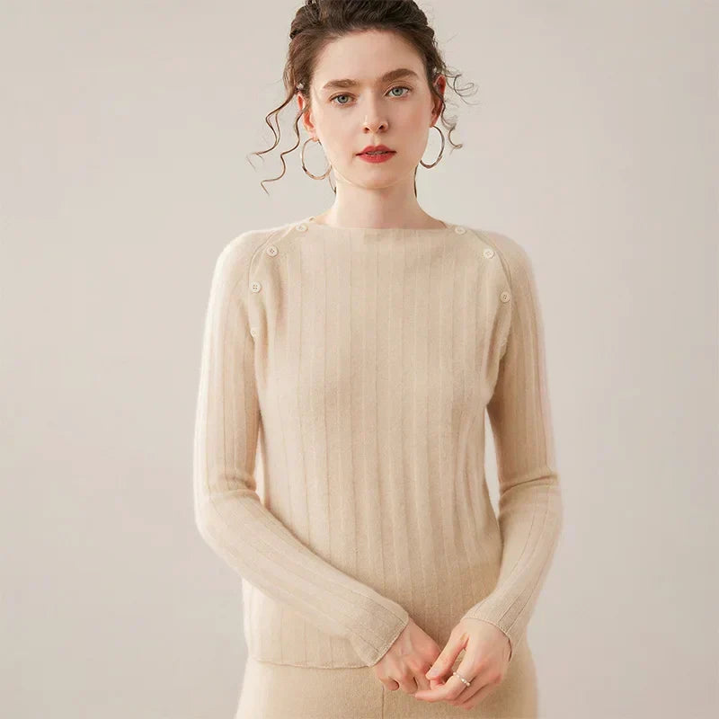 Maribel cashmere jumper with buttons