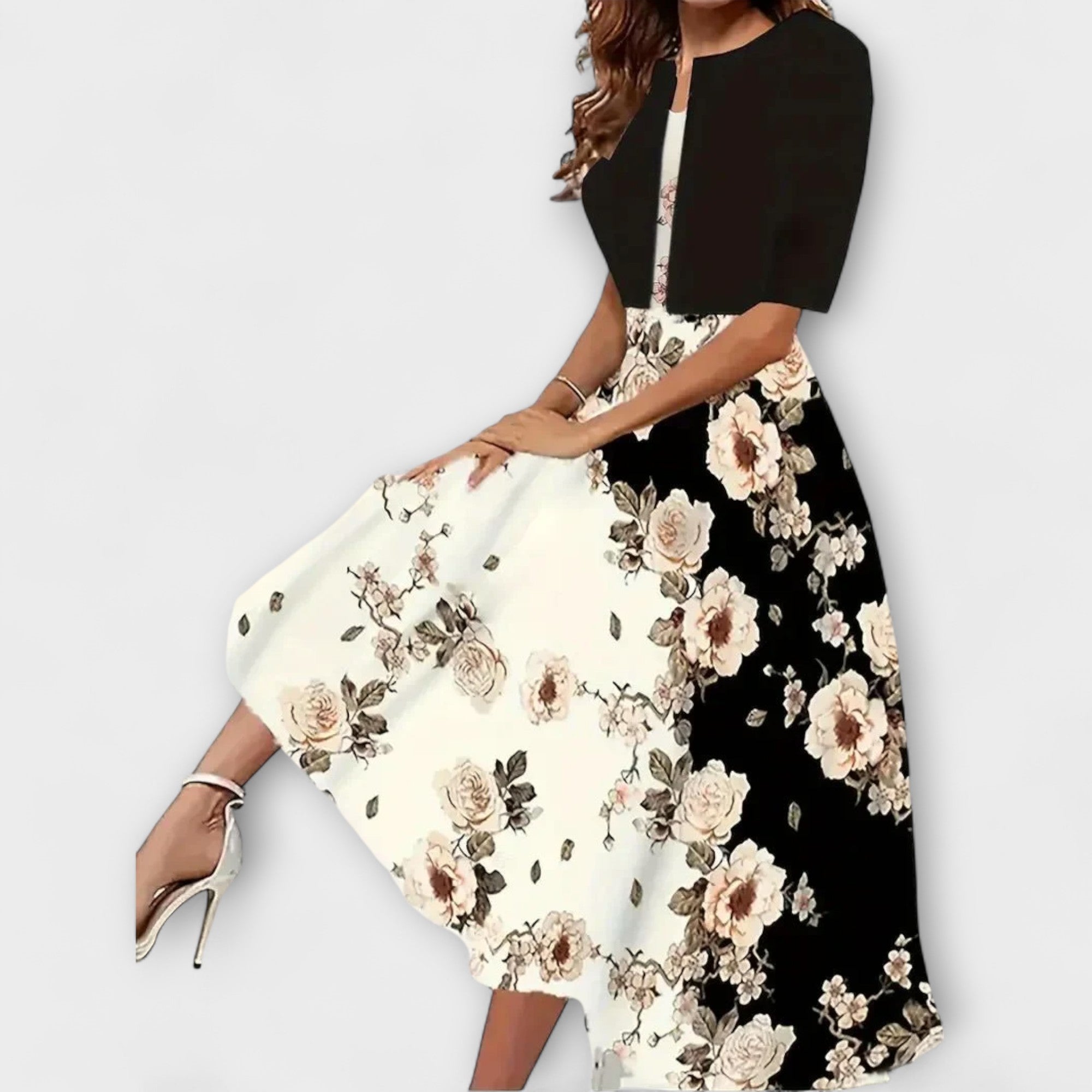 Women's midi dress with blazer
