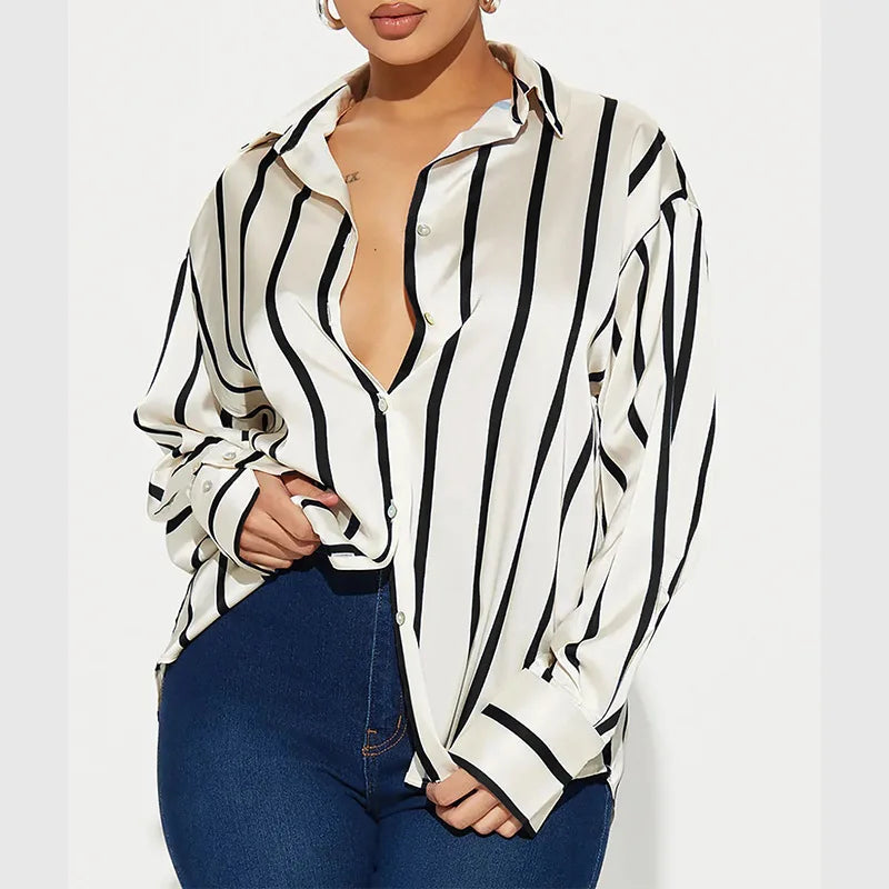 Delaney striped silk shirt