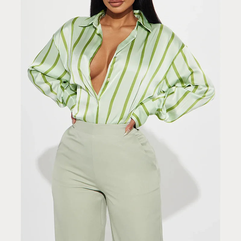 Delaney striped silk shirt