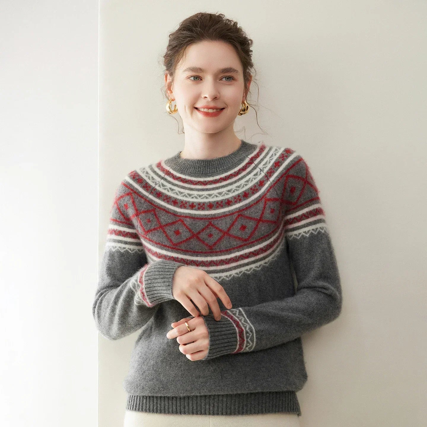 Norvale Alpine Jacquard Cashmere Jumper