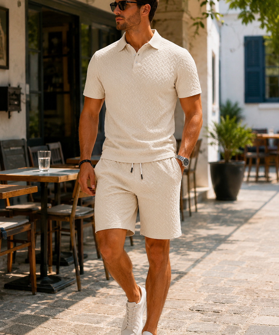 Mason | Elegant Polo- och Shorts-set