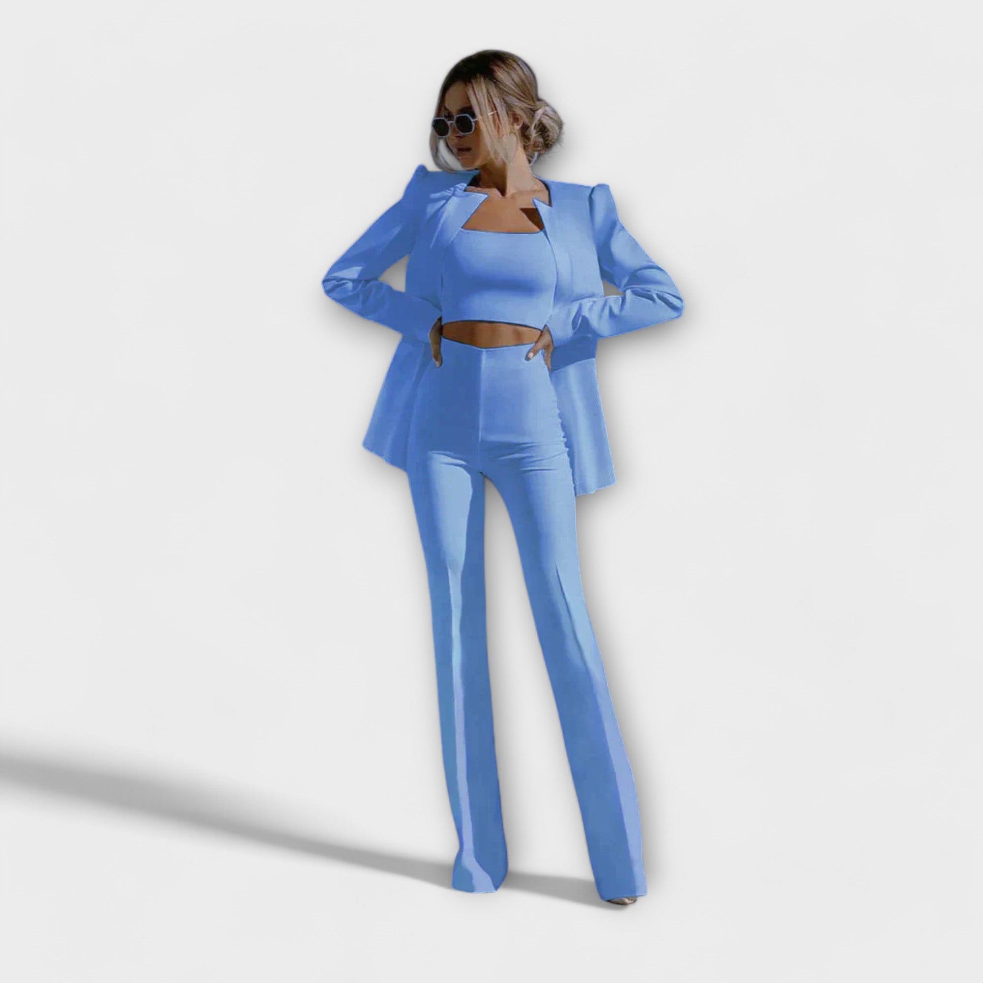 Set elegant din 3 piese (Sacou, Top, Pantaloni)