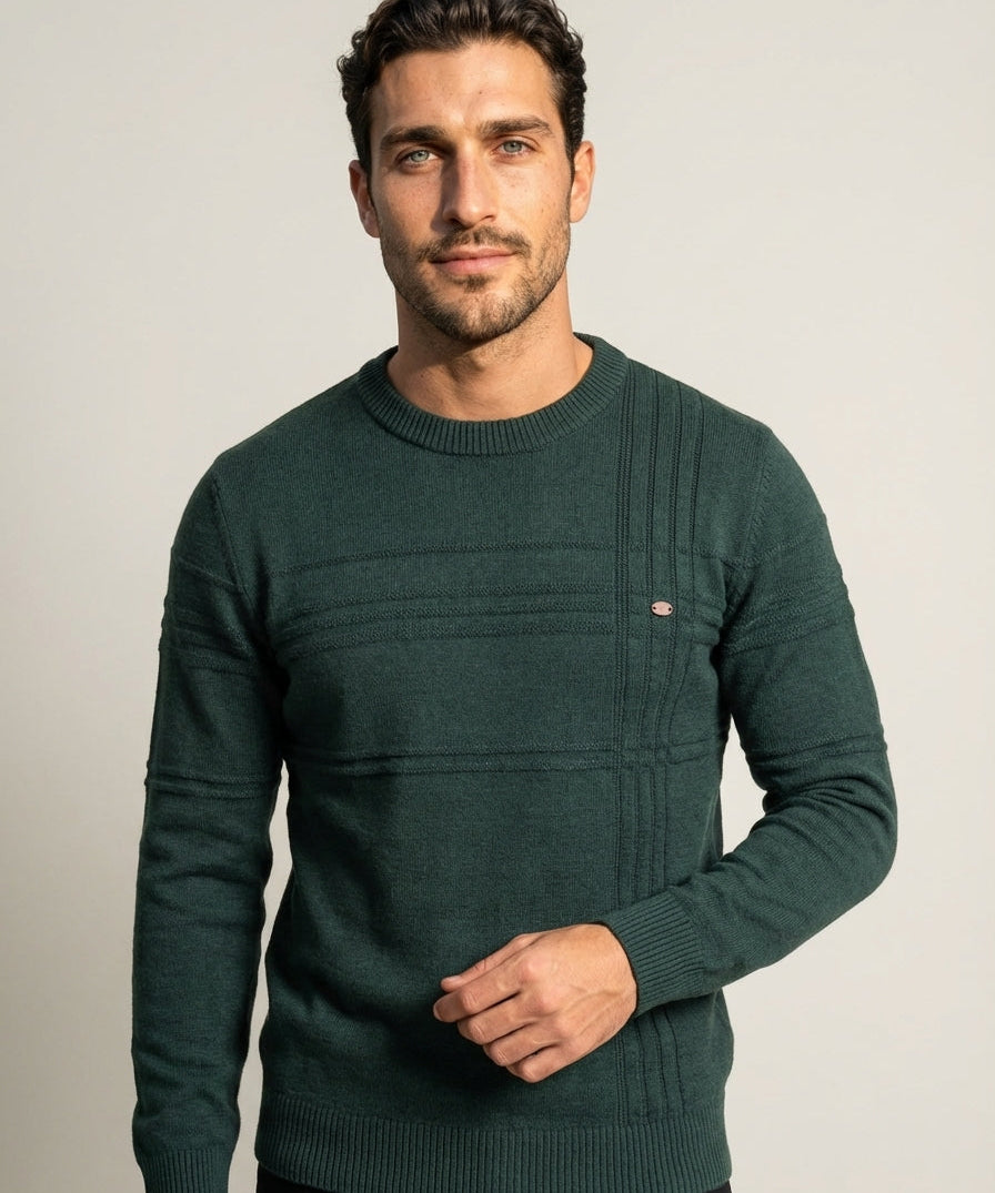 Massimo - Elegant Tröja med Rutig Design