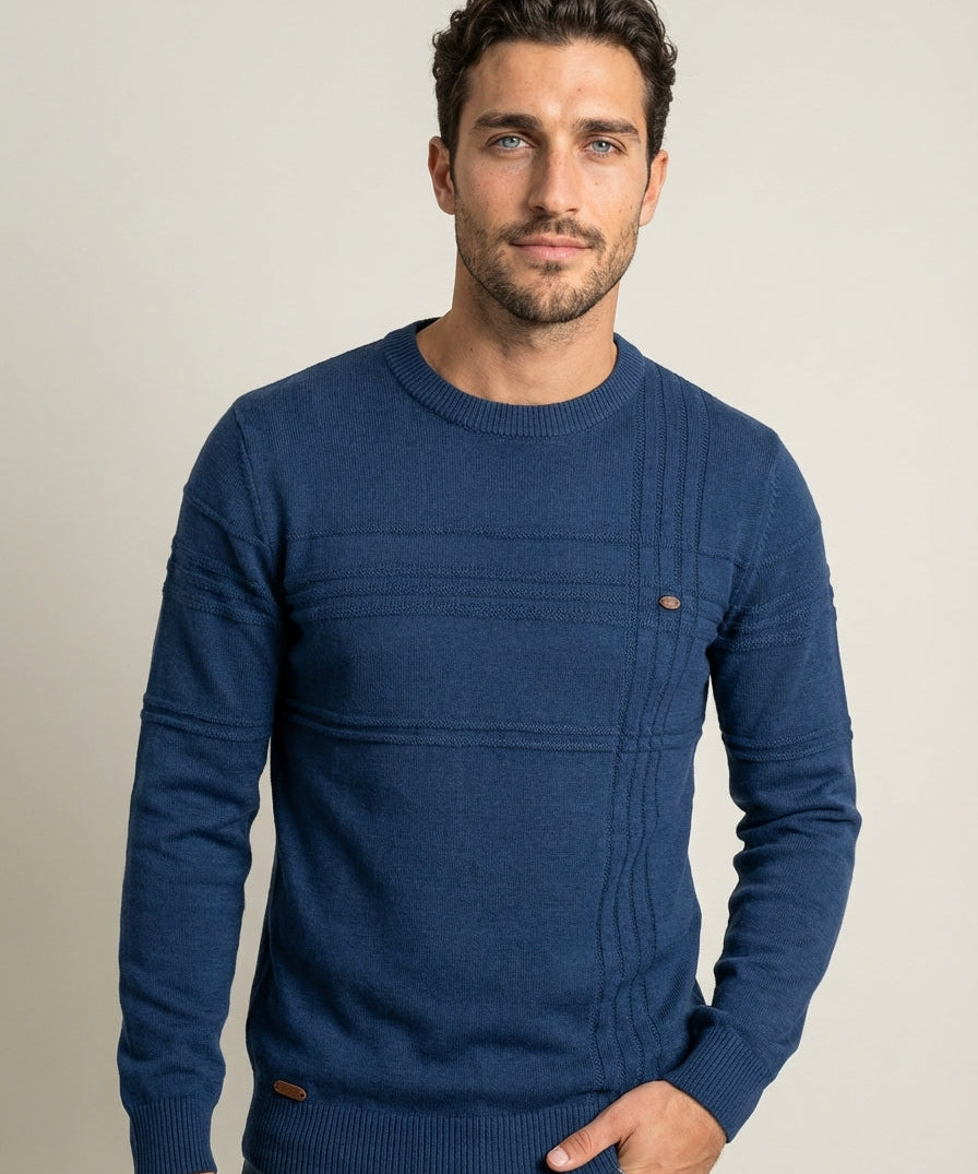 Massimo - Elegant Tröja med Rutig Design