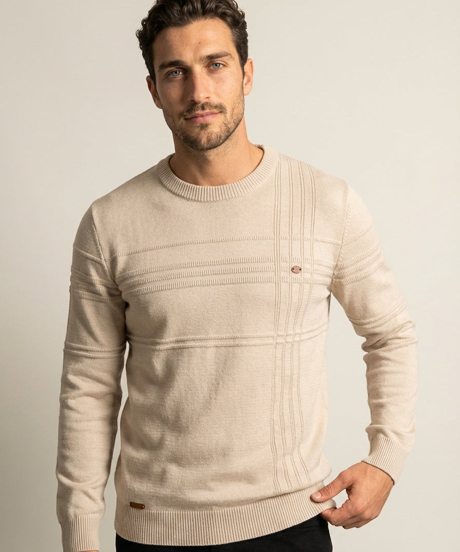 Massimo - Elegant Tröja med Rutig Design