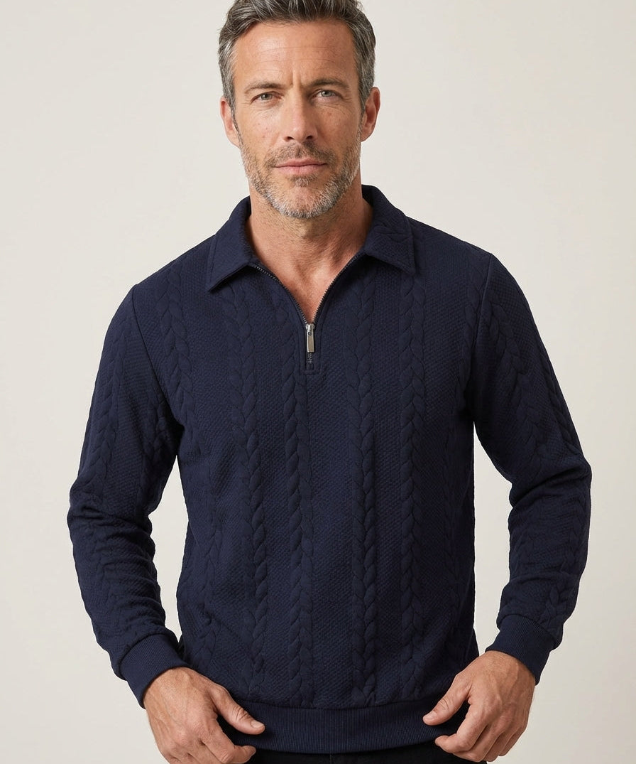 Álvaro - Texturerad Jersey Polo