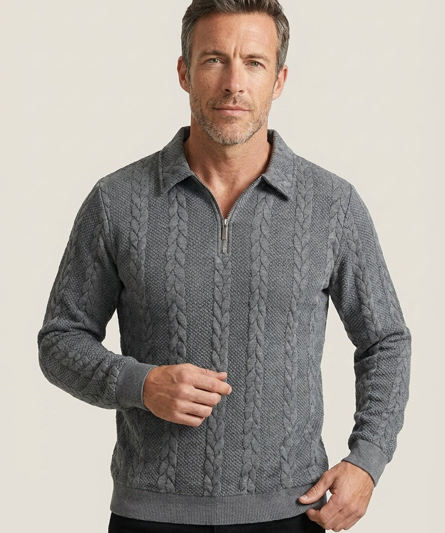 Álvaro - Texturerad Jersey Polo