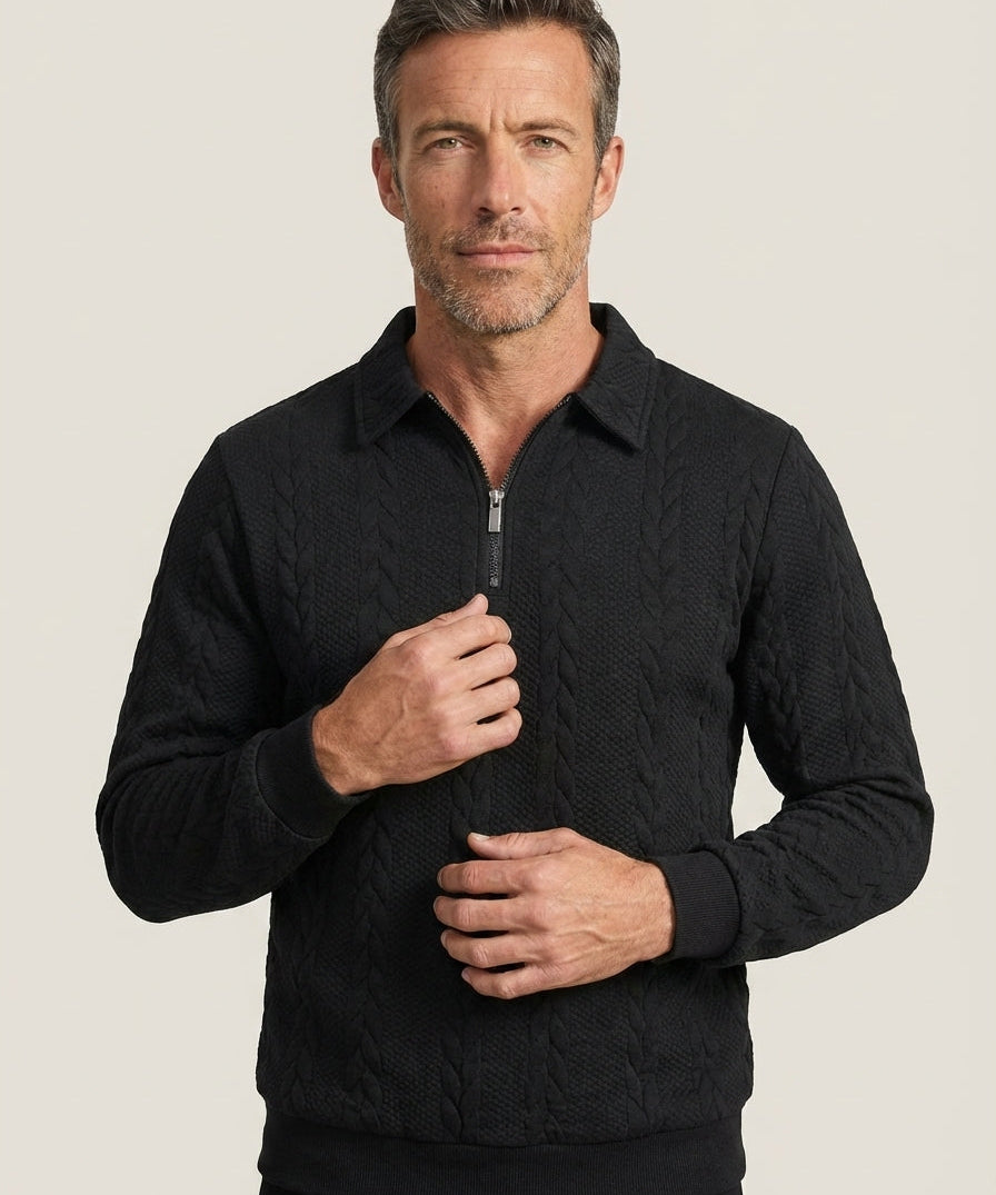 Álvaro - Texturerad Jersey Polo