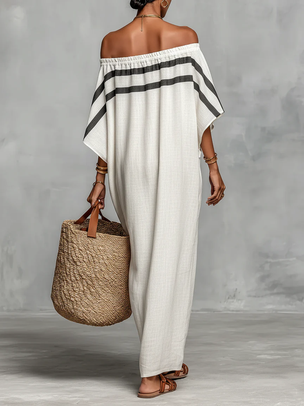 Aveline™ | Off-Shoulder Maxi Dress with Wide Sleeves
