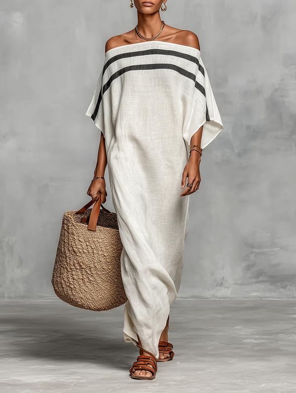 Aveline™ | Off-Shoulder Maxi Dress with Wide Sleeves