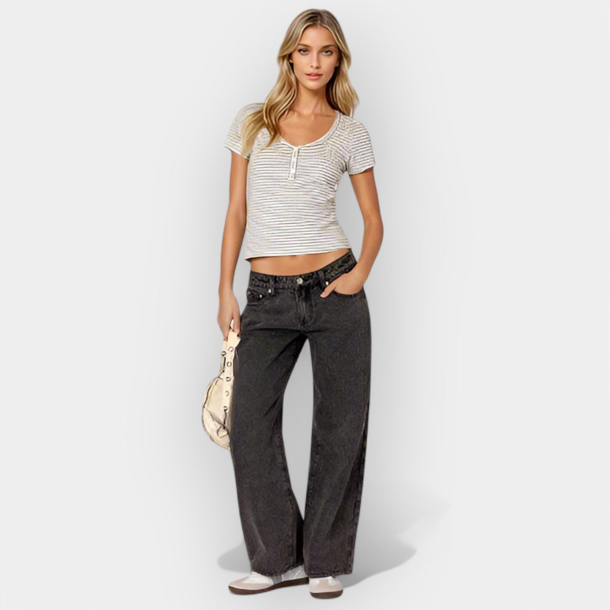 Jaroslava Luxury Low Waist Jeans, Comfortable for Everyday