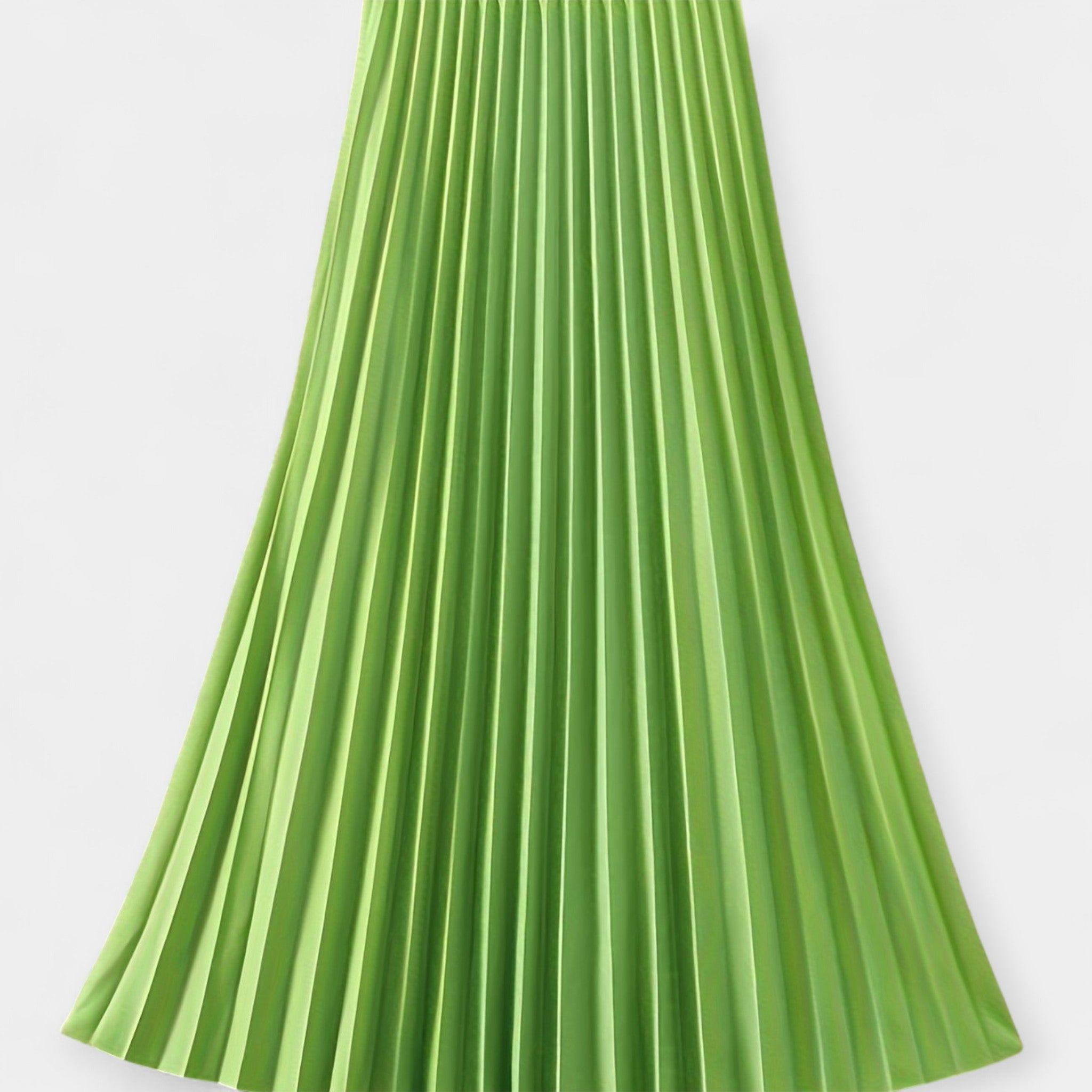 Karolína Sophisticated Long Pleated Satin Skirt