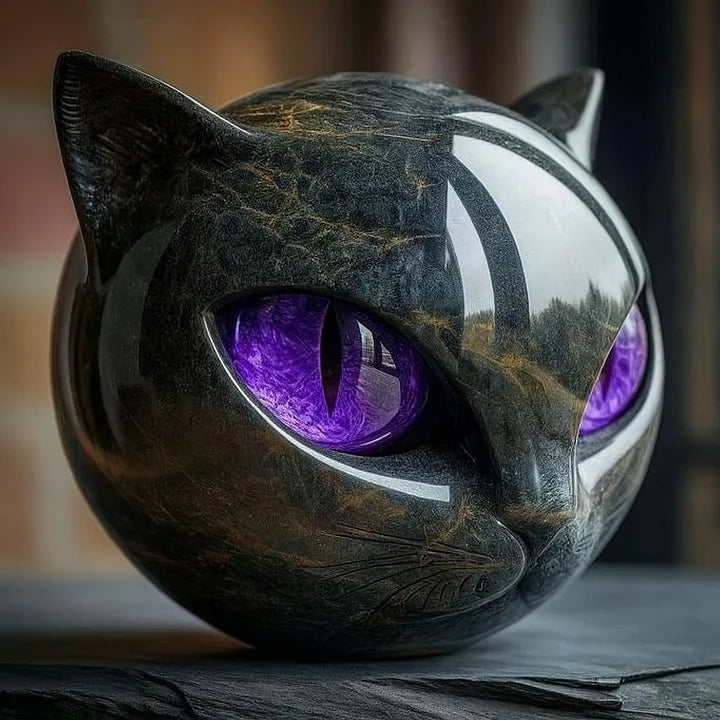 Black Cat Glass Lamp