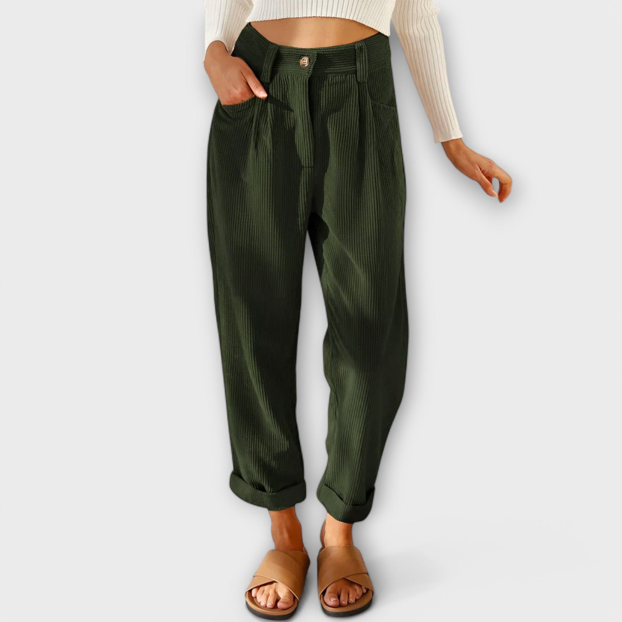 Karolína Sophisticated Modern Style Drawstring Jeans
