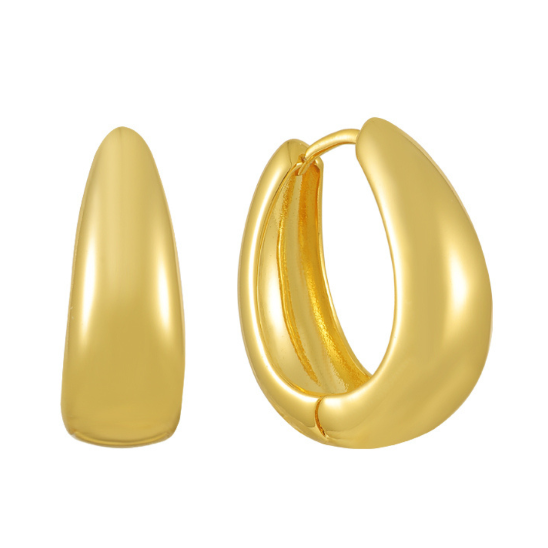Eva Elegant Round Earrings - Classic Shine