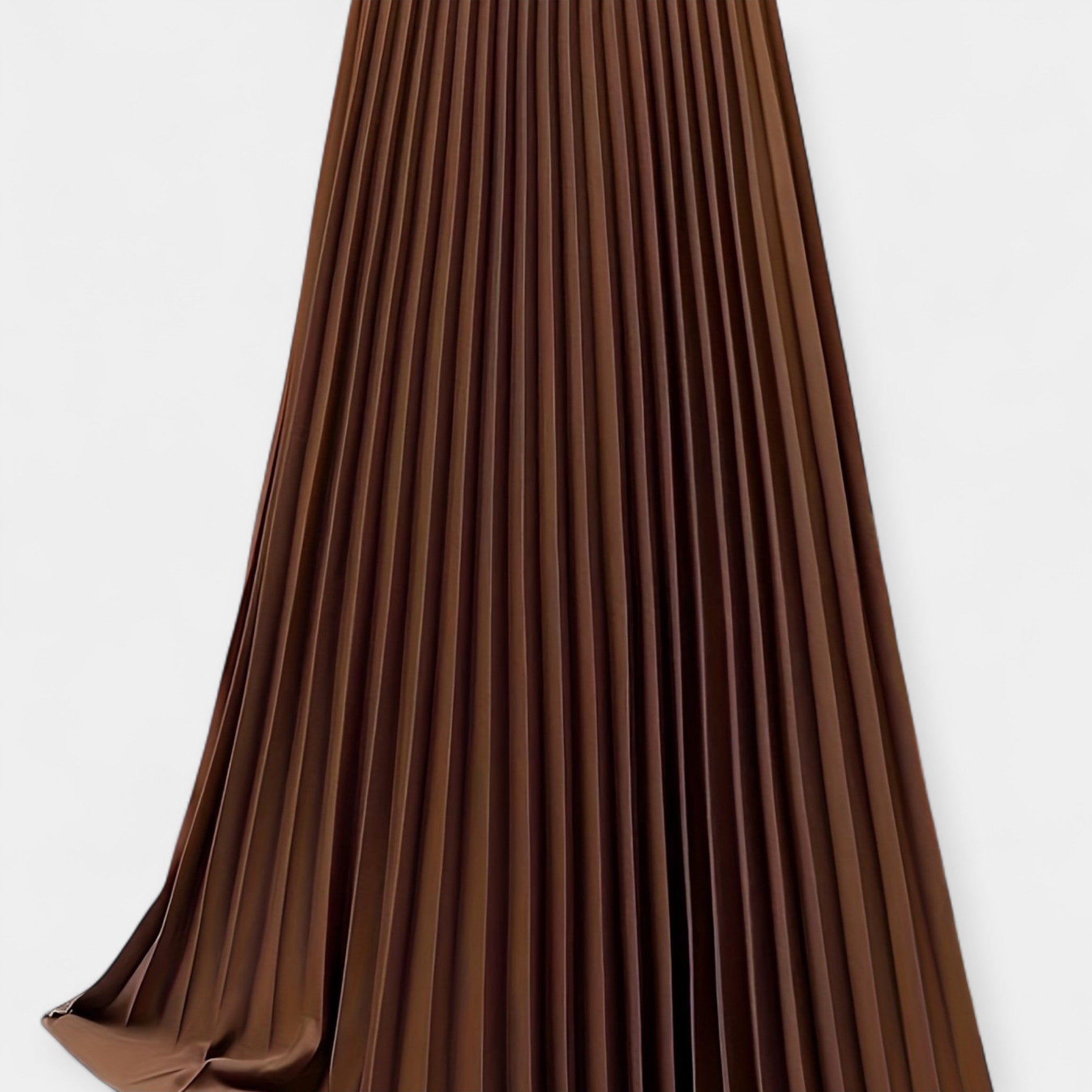 Karolína Sophisticated Long Pleated Satin Skirt