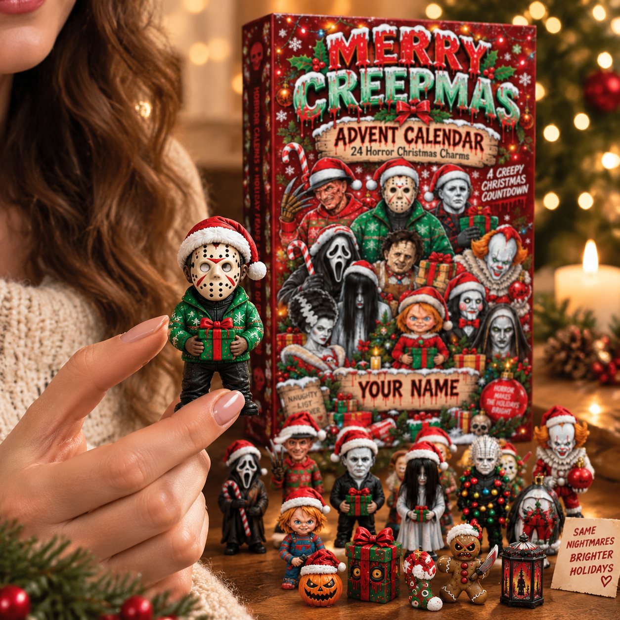Personalised Horror Movie Advent Calendar with Horror Characters