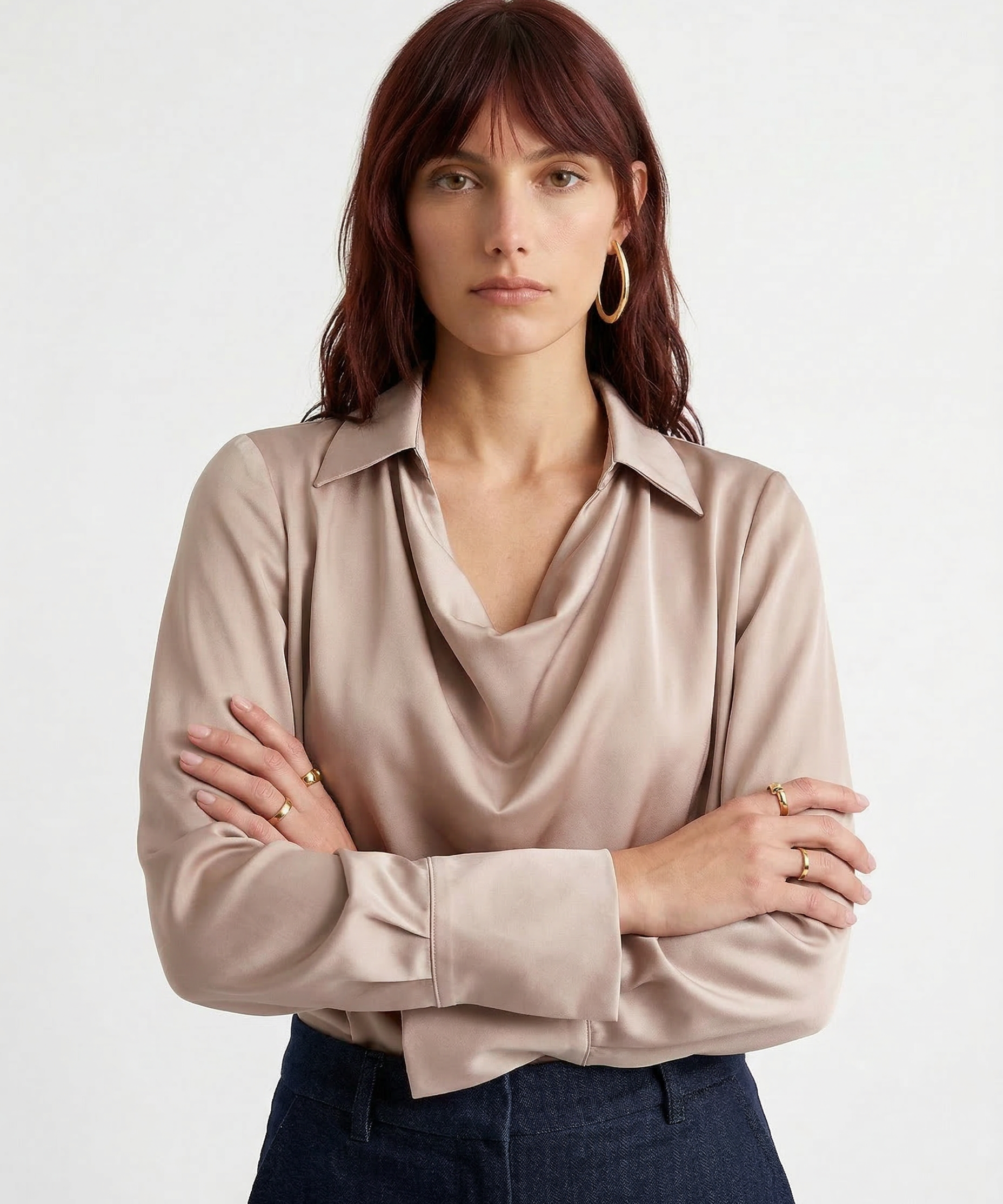 100% Silk Shirt with Long Sleeves