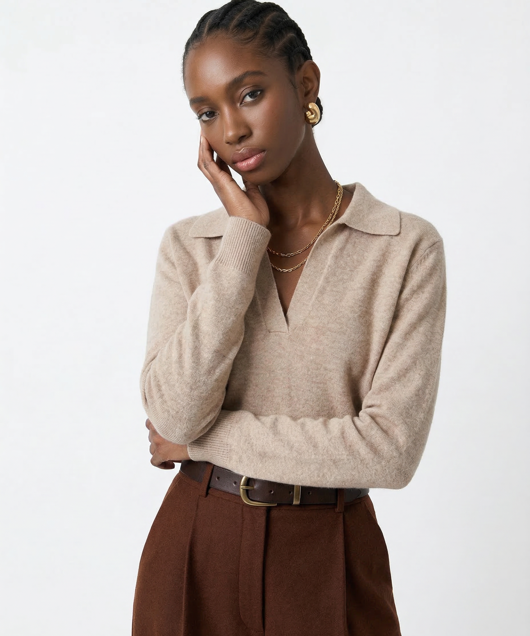 Roma Cotton Polo Jumper