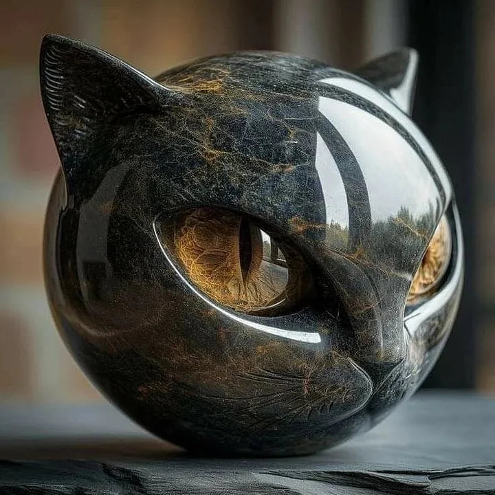 Black Cat Glass Lamp