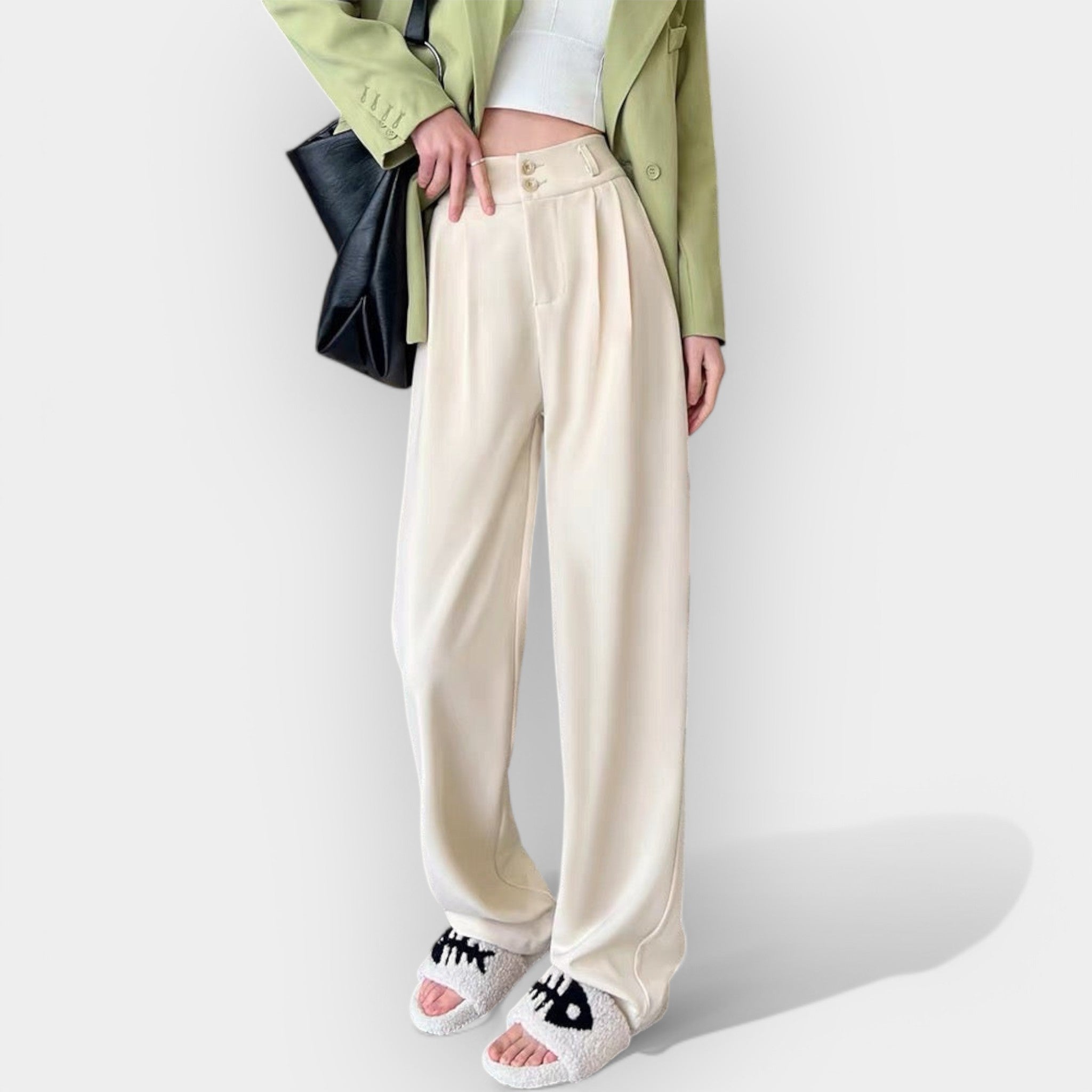 Korean style wide leg trousers