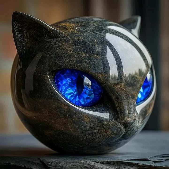 Black Cat Glass Lamp