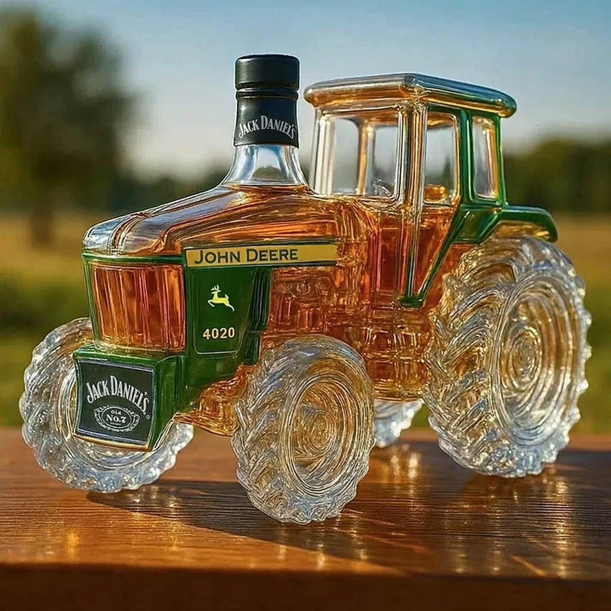 Handcrafted Tractor Edition Whisky Bottle