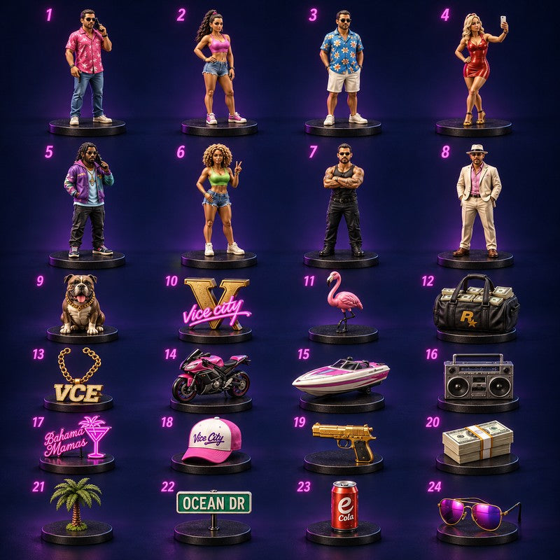 GTA Inspired Advent Calendar: 24 Collectable Miniature Figures