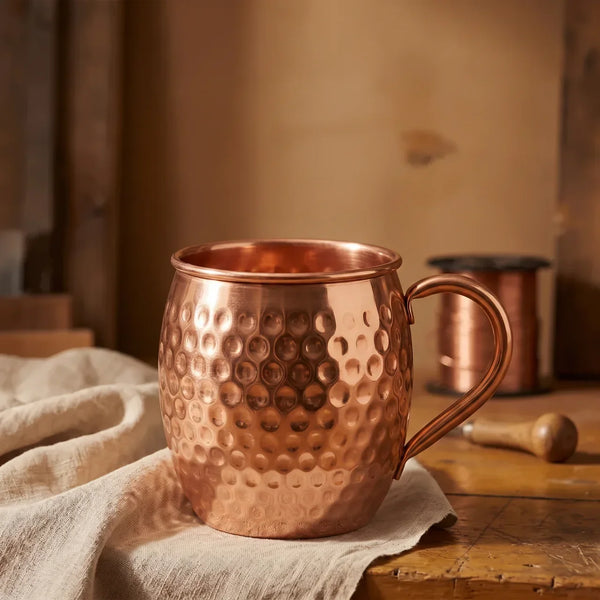Hammered Copper Moscow Mule Mug - 440ml