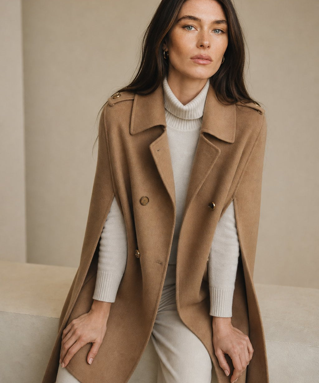 Marisol Wool Cape Coat