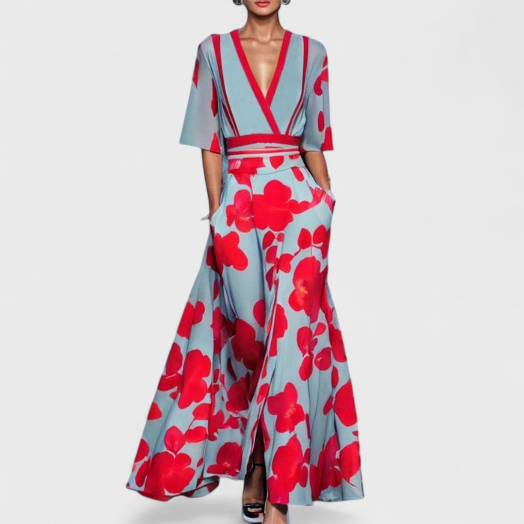 Océane - Elegant floral maxi dress