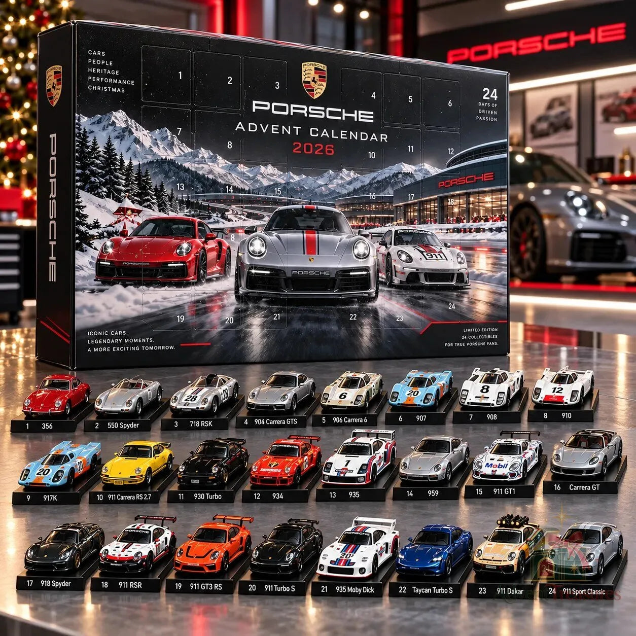 Porsche Advent Calendar 2026: 24 Mini Cars Box