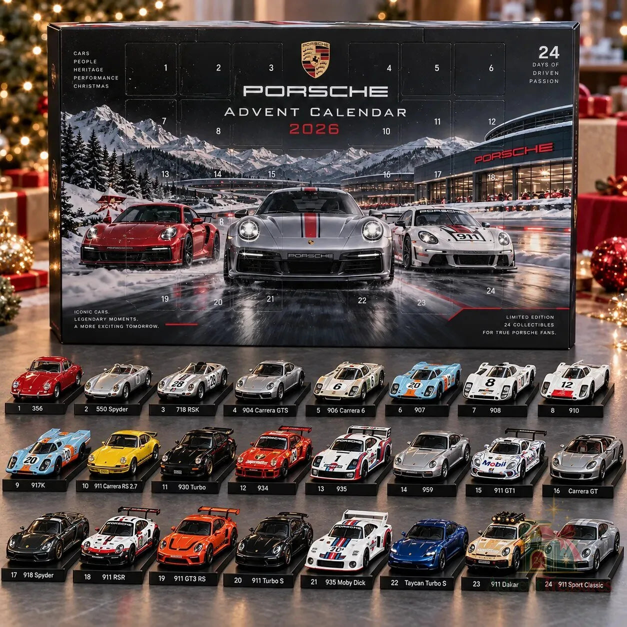 Porsche Advent Calendar 2026: 24 Mini Cars Box