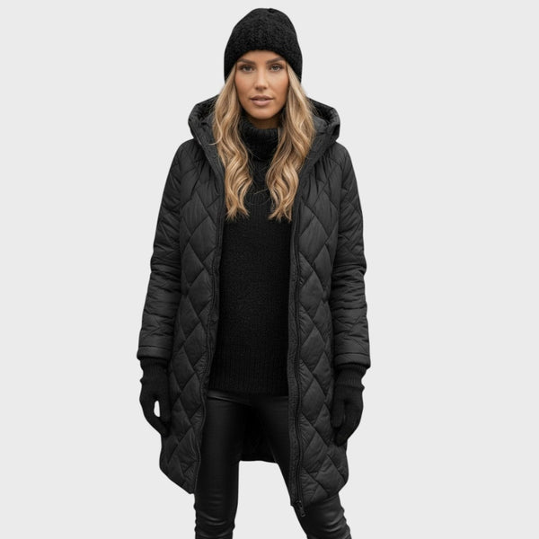 Clara Elegant Padded Coat with Hood