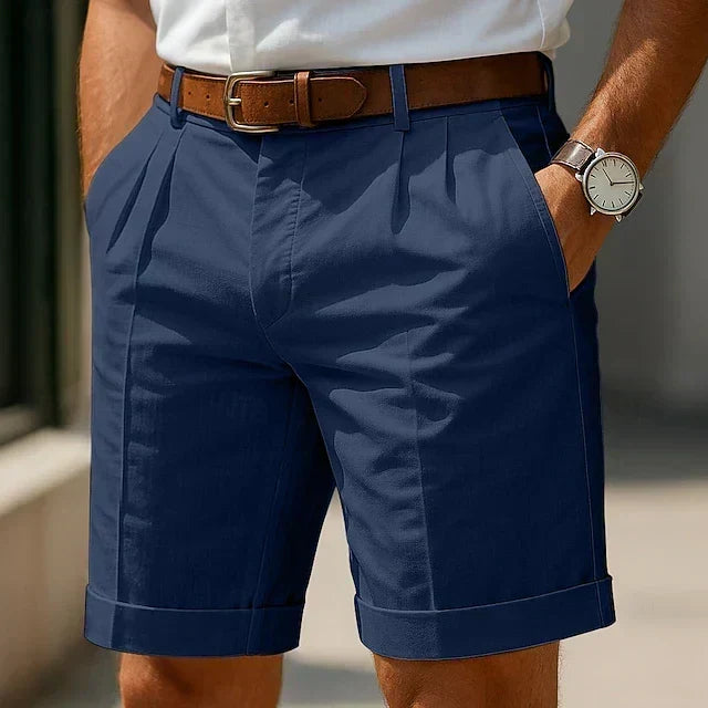 Enzo | Lyxiga, Plisserade Sommar Bermuda Shorts